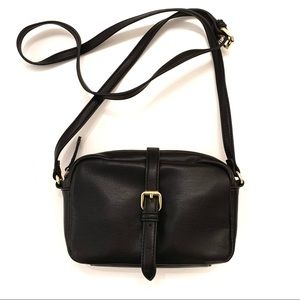 Faux-Leather Black Purse